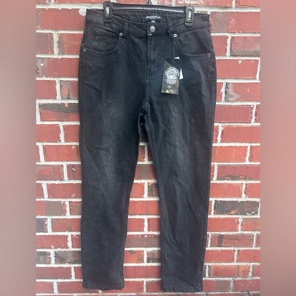 Crooks & Castles Other - NWT Crooks & Castles Men’s Black Wash Size 33 x 34 Straight Leg Denim Jeans E6